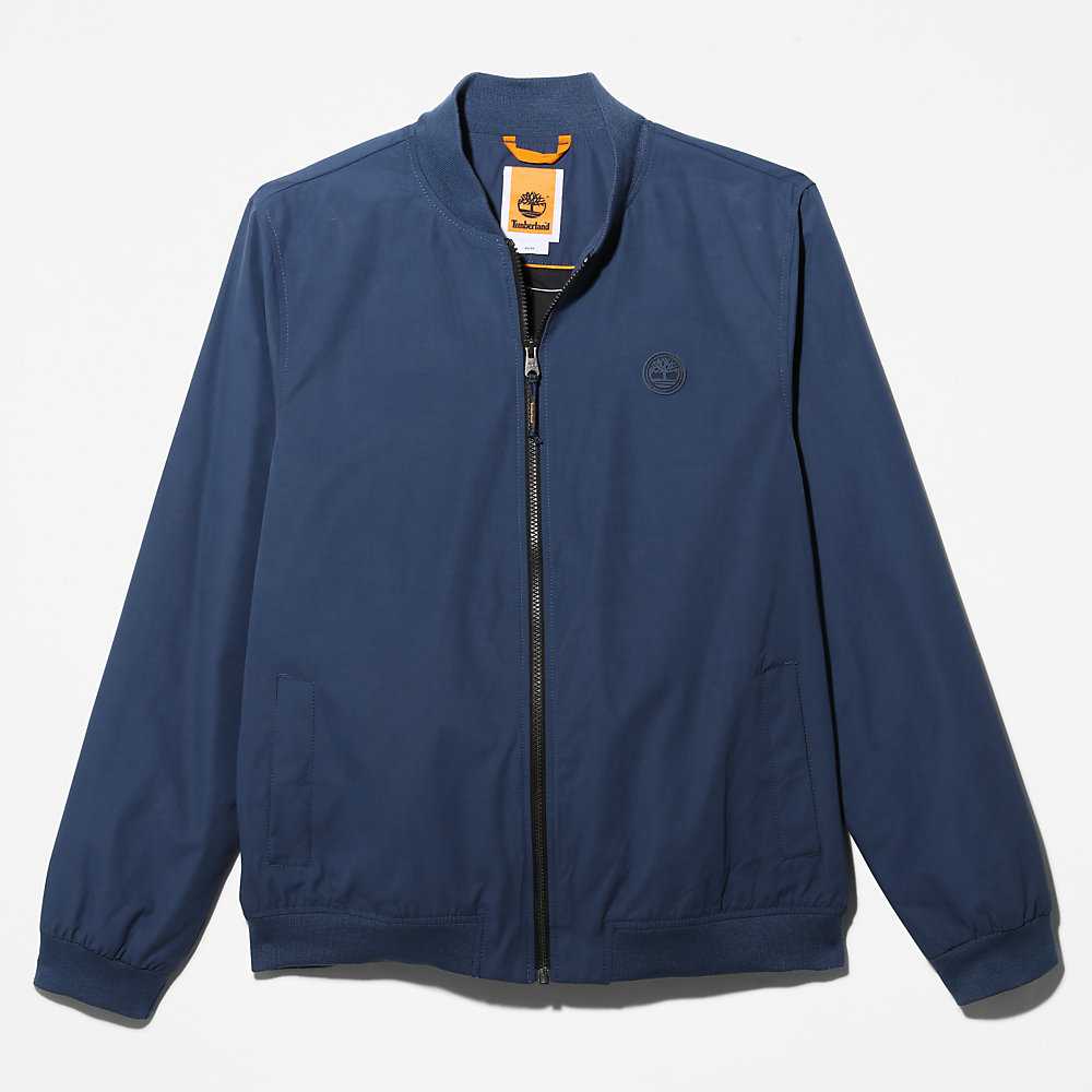 Dark Blue Men's Timberland DWR Bomber Jacket | Israel-9204765