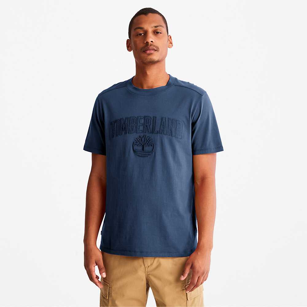 Dark Blue Men's Timberland Earthkeepers T Shirts | Israel-2816549