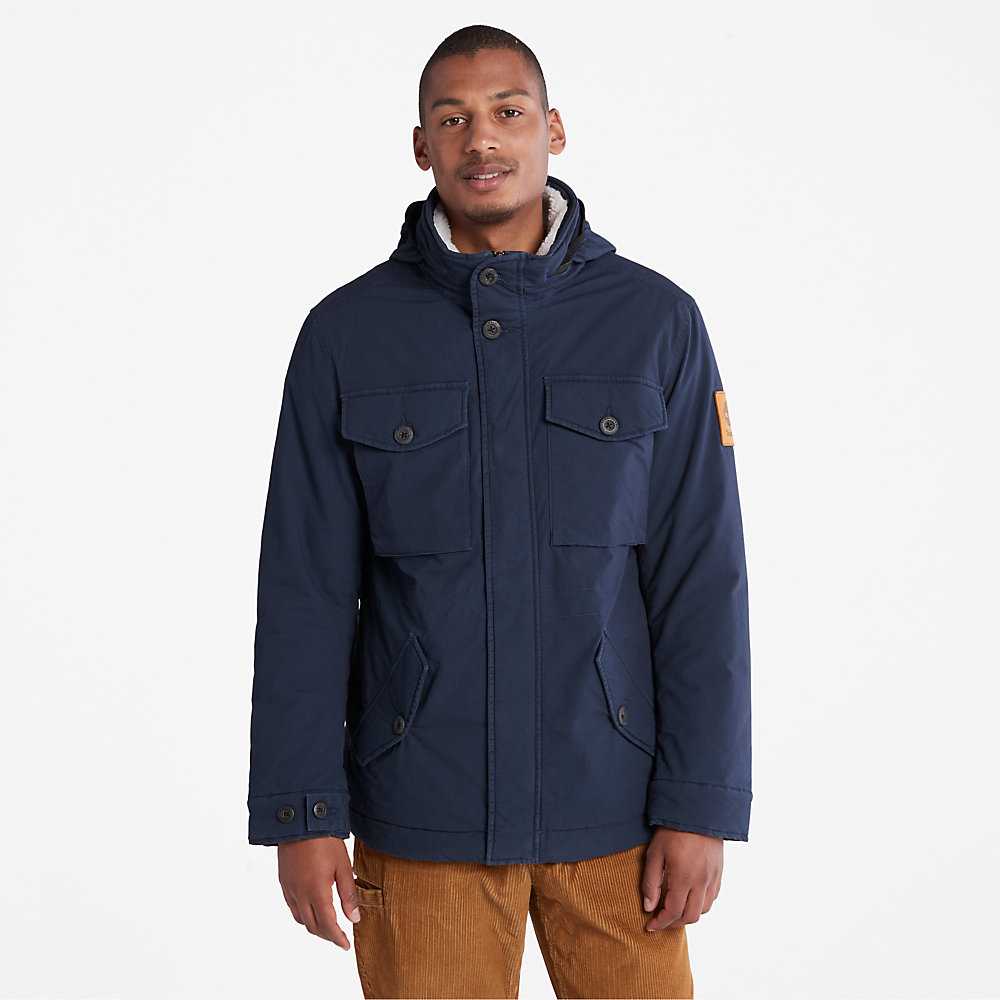 Dark Blue Men's Timberland Mount Kelsey Winter Jackets | Israel-6759430