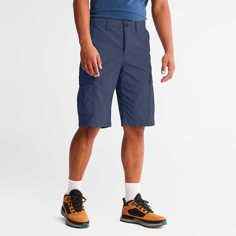 Dark Blue Men's Timberland Outdoor Heritage Cargo Shorts | Israel-4901652