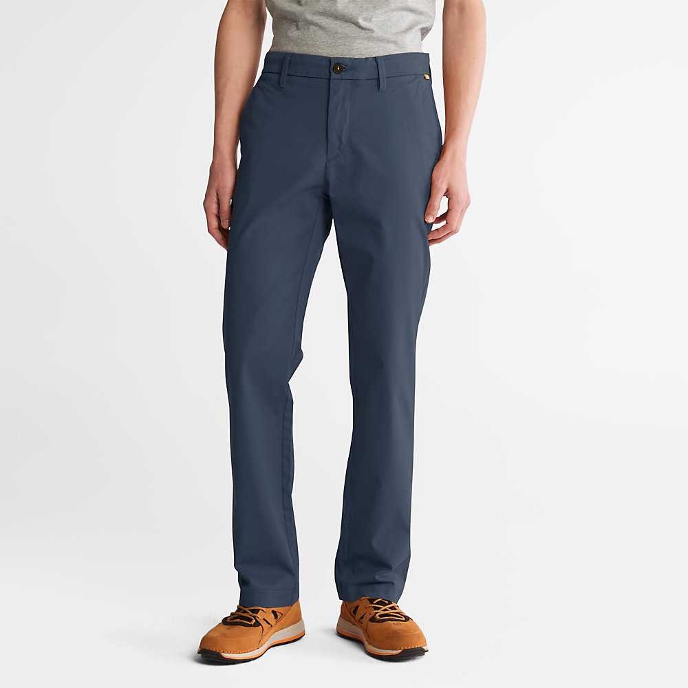 Dark Blue Men's Timberland Squam Lake Chinos | Israel-0674351