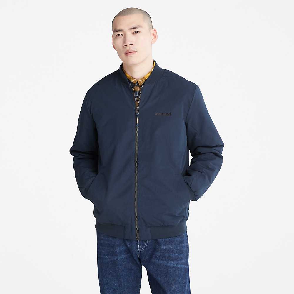 Dark Blue Men's Timberland Thermarange™ Bomber Jacket | Israel-9270358