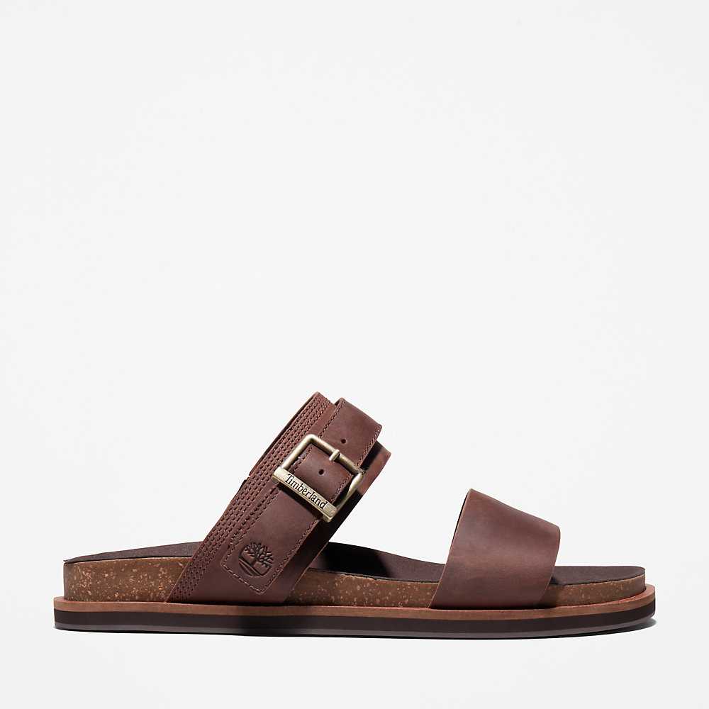 Dark Brown Men's Timberland Amalfi Vibes 2 Sandals | Israel-2598143