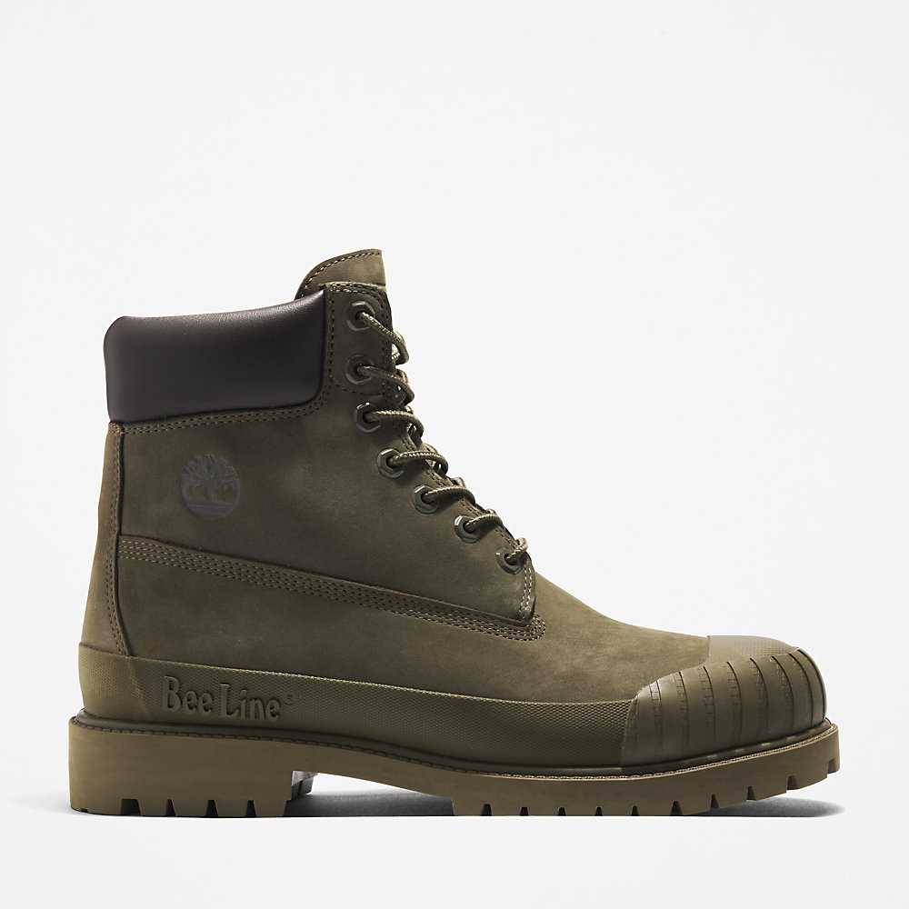 Dark Green Men's Timberland Bee Line x Timberland® Work Boots | Israel-1072834