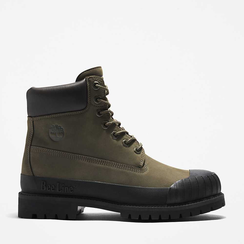 Dark Green Men's Timberland Bee Line x Timberland® Work Boots | Israel-4132897