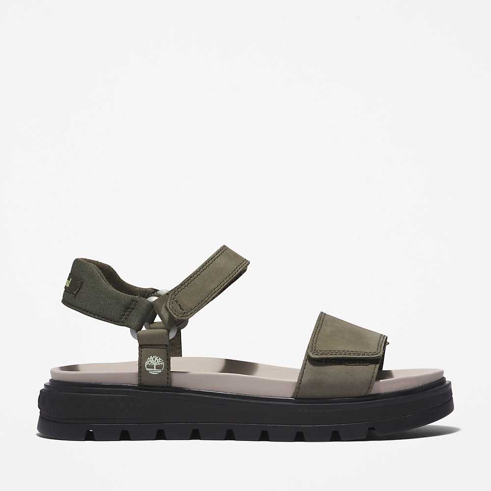 Dark Green Women's Timberland Ray City Sandals | Israel-9762384