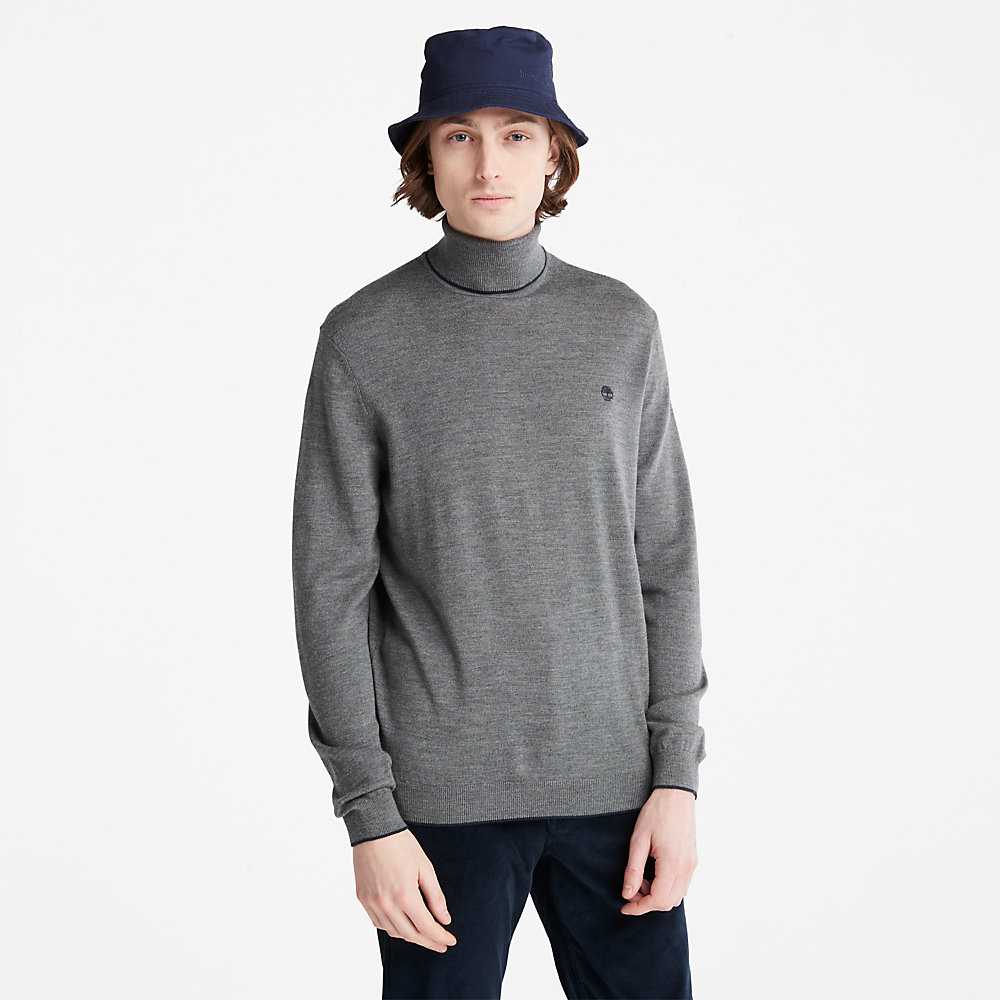 Dark Grey Men's Timberland Nissitissit River Sweaters | Israel-8530246