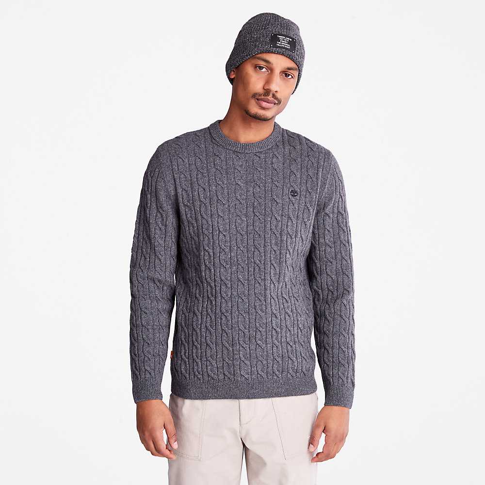 Dark Grey Men's Timberland Phillips Brook Sweaters | Israel-5789314