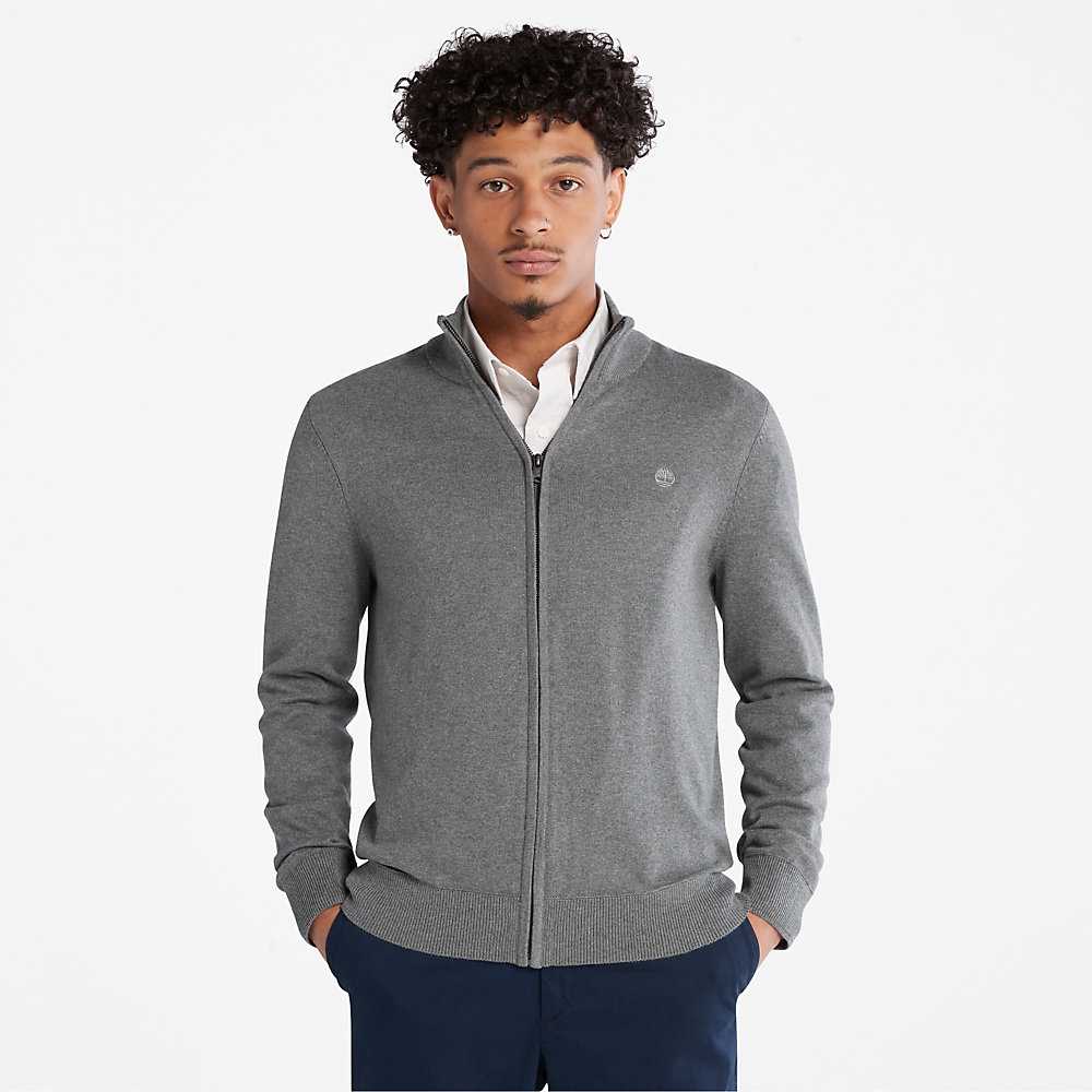 Dark Grey Men's Timberland Williams River Sweaters | Israel-5907341