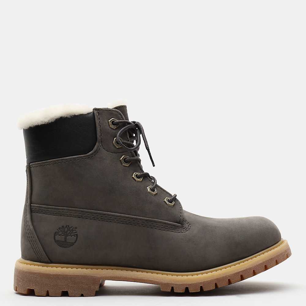 Dark Grey Women's Timberland Premium® 6 Inch Waterproof Boots | Israel-7392541