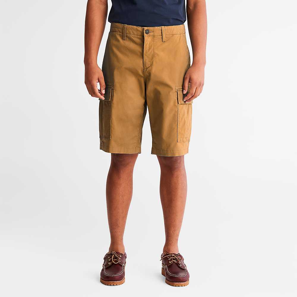 Dark Yellow Men's Timberland Cargo Cargo Shorts | Israel-9026841