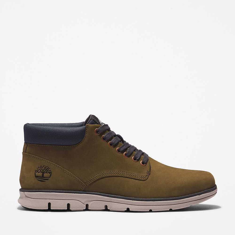 Green Men's Timberland Bradstreet Leather Chukka Boots | Israel-9471035