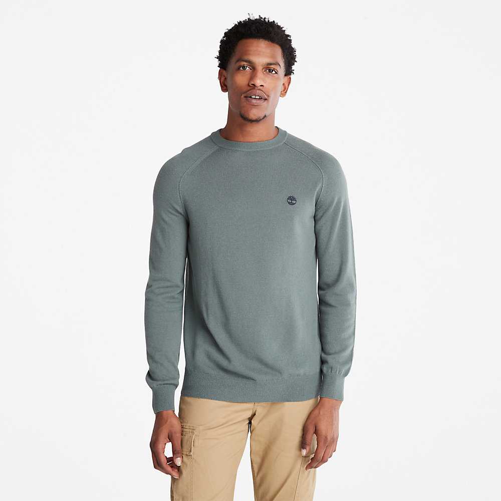 Green Men's Timberland Crewneck Sweatshirt | Israel-9275416