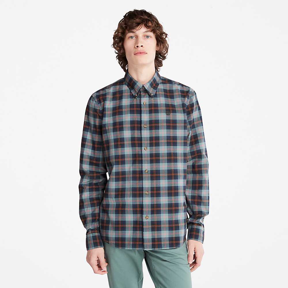 Green Men's Timberland Eastham Check Shirt | Israel-6730415