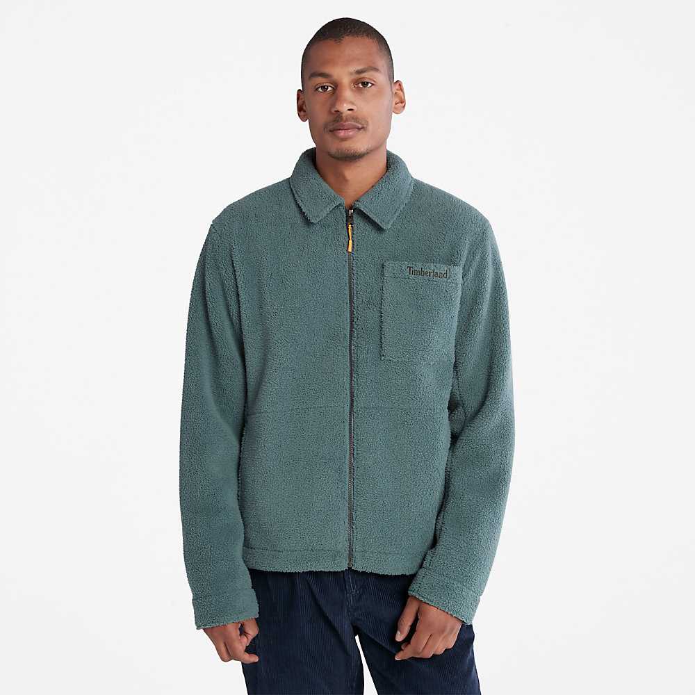 Green Men's Timberland Fleece Shirts | Israel-7641923