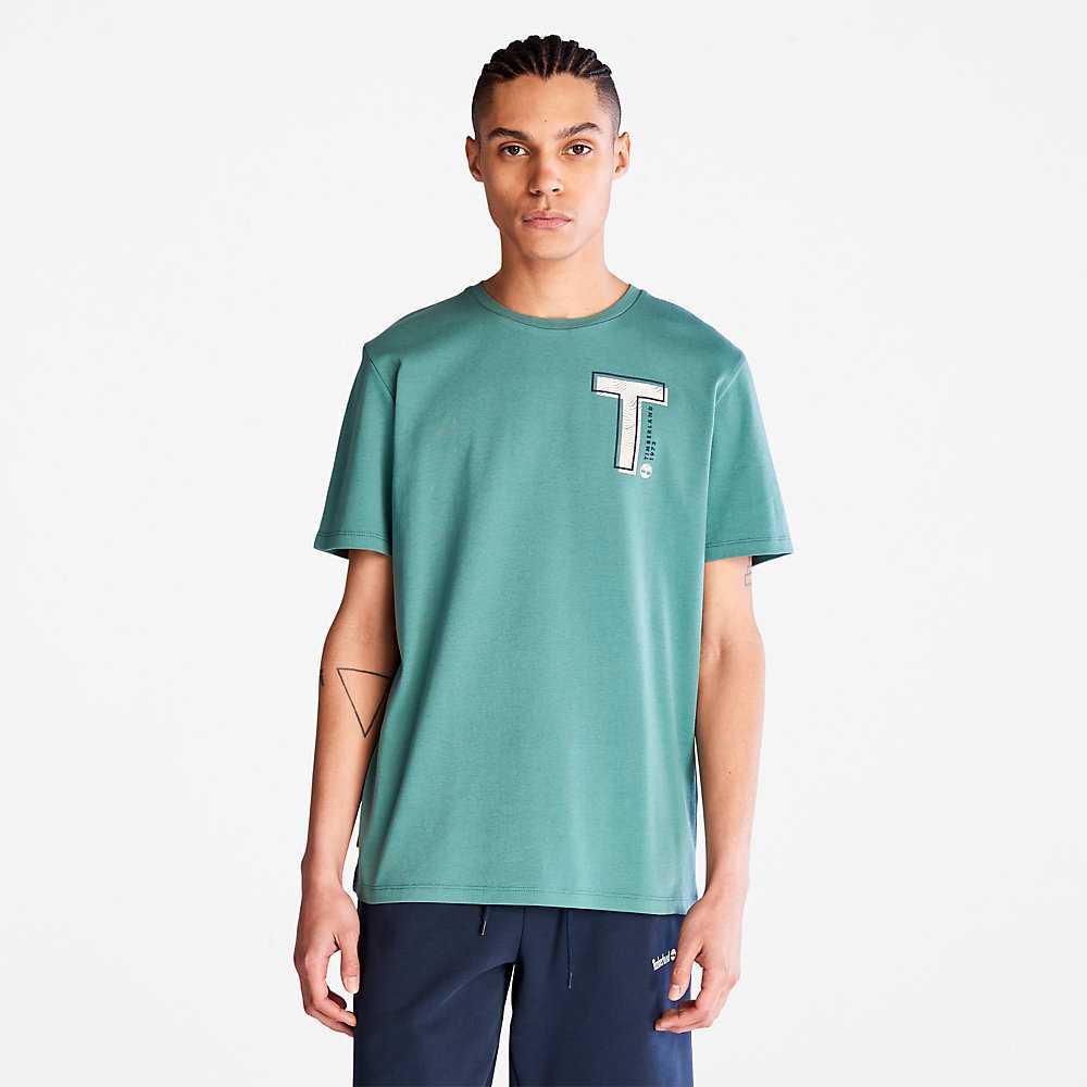 Green Men's Timberland Interlock TimberFresh™ T Shirts | Israel-5378246