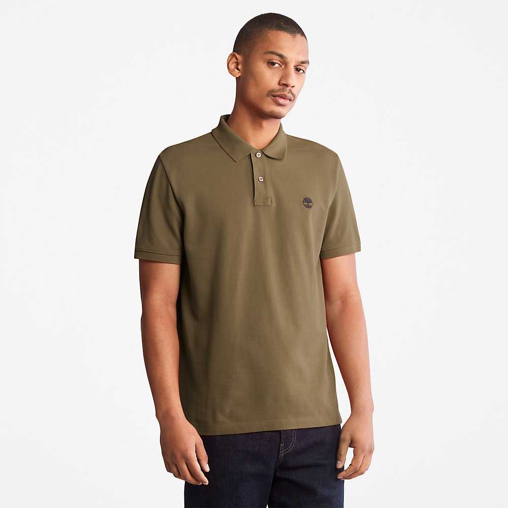 Green Men's Timberland Millers River Polo Shirts | Israel-1958632