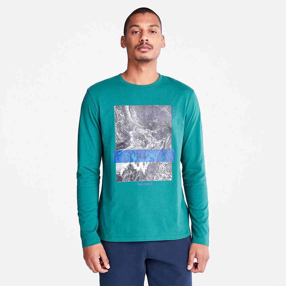 Green Men's Timberland Photographic T Shirts | Israel-4302876