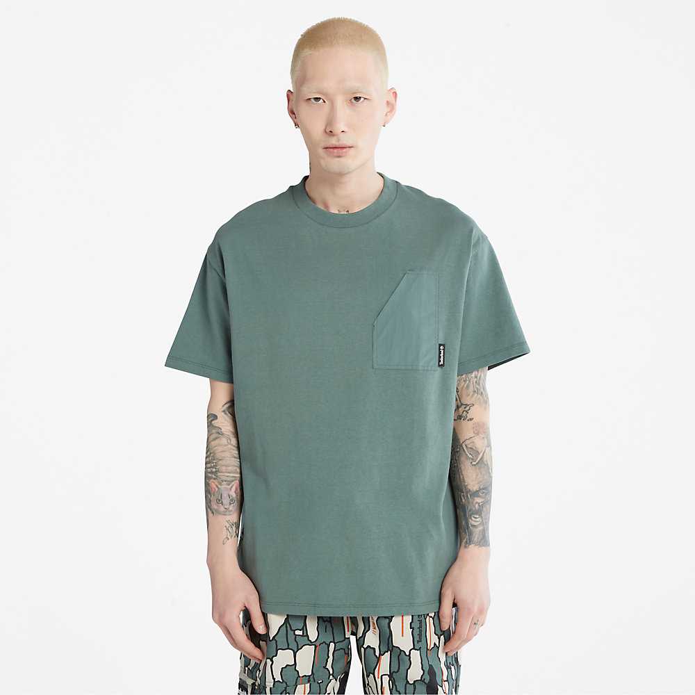 Green Men's Timberland Progressive Utility T Shirts | Israel-5286043