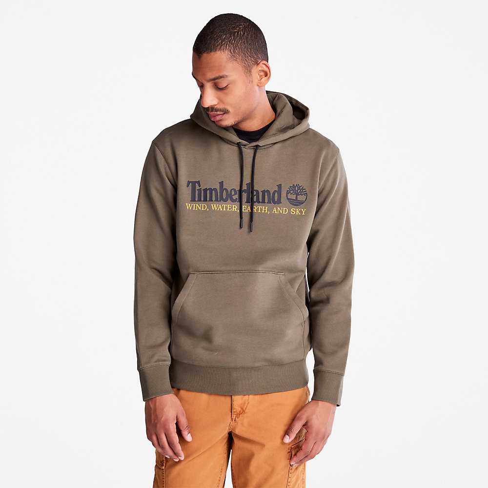 Green Men's Timberland Wind Water Earth And Sky Hoodie | Israel-0146783