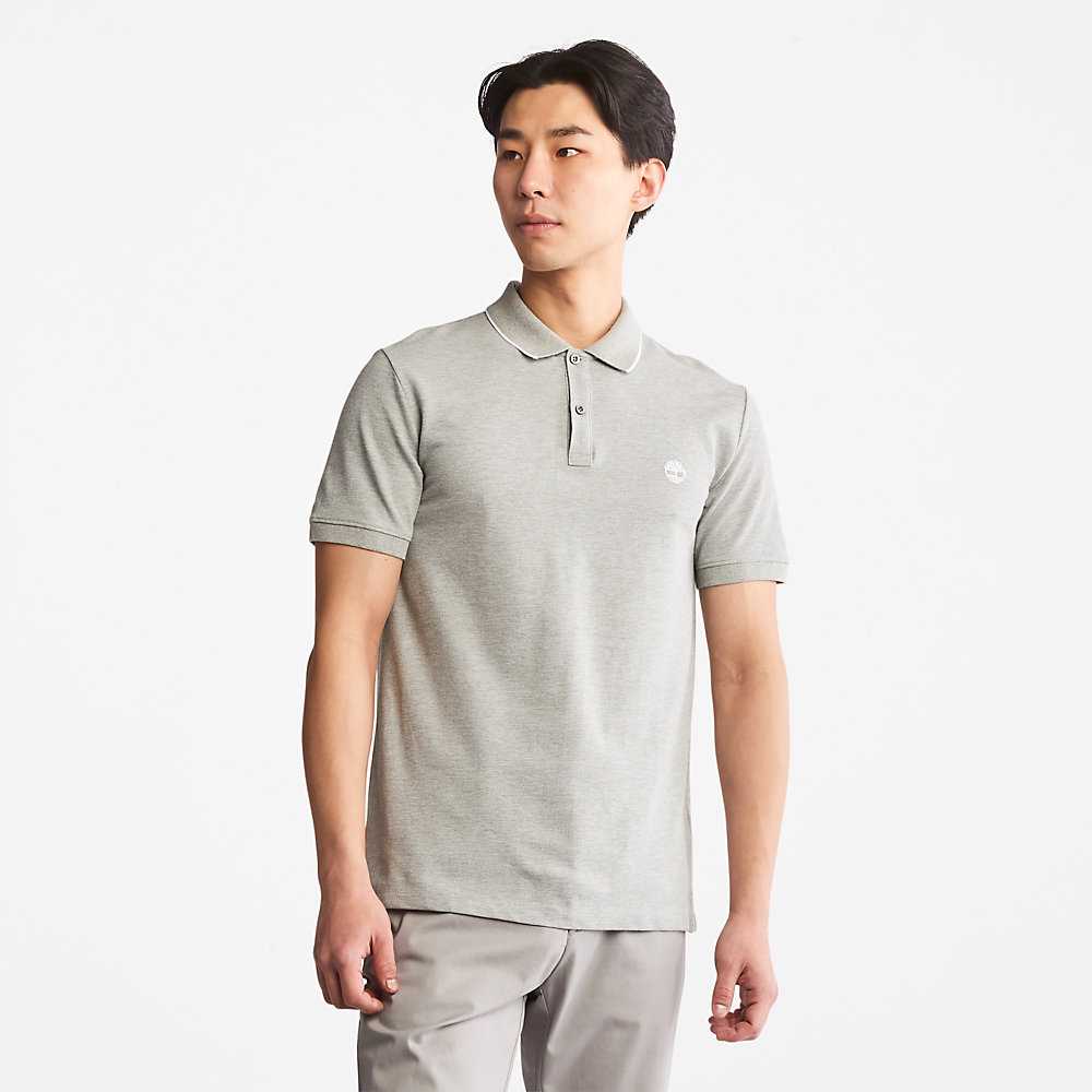 Grey Men's Timberland Millers River Polo Shirts | Israel-1728436