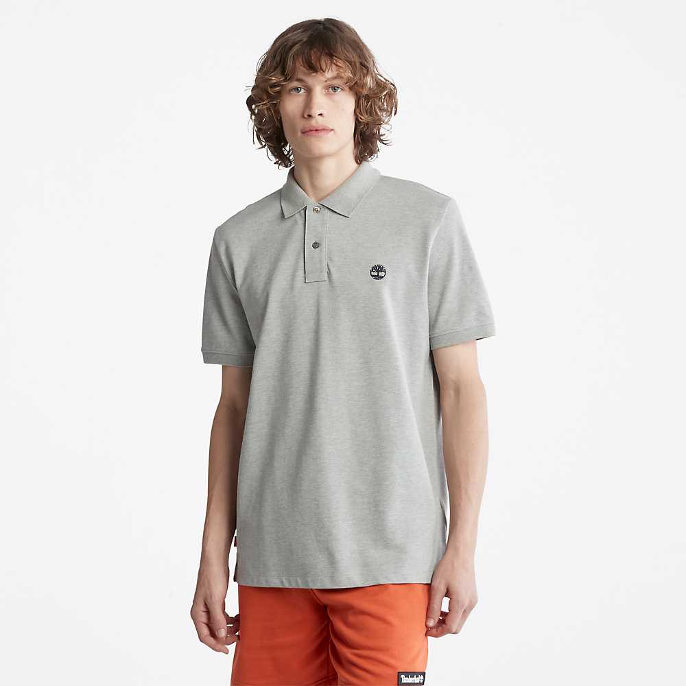 Grey Men's Timberland Millers River Polo Shirts | Israel-4381790