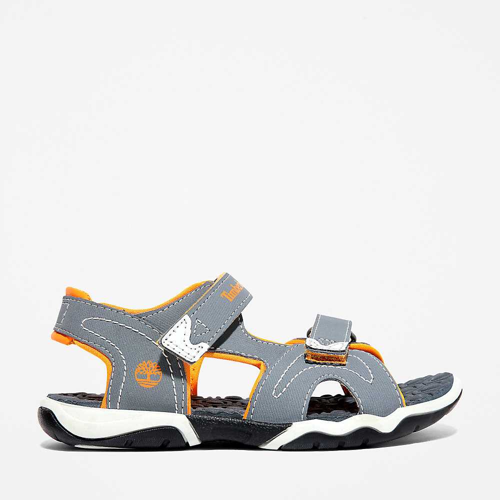 Grey/Orange Kids' Timberland Adventure Seeker Sandals | Israel-1340728