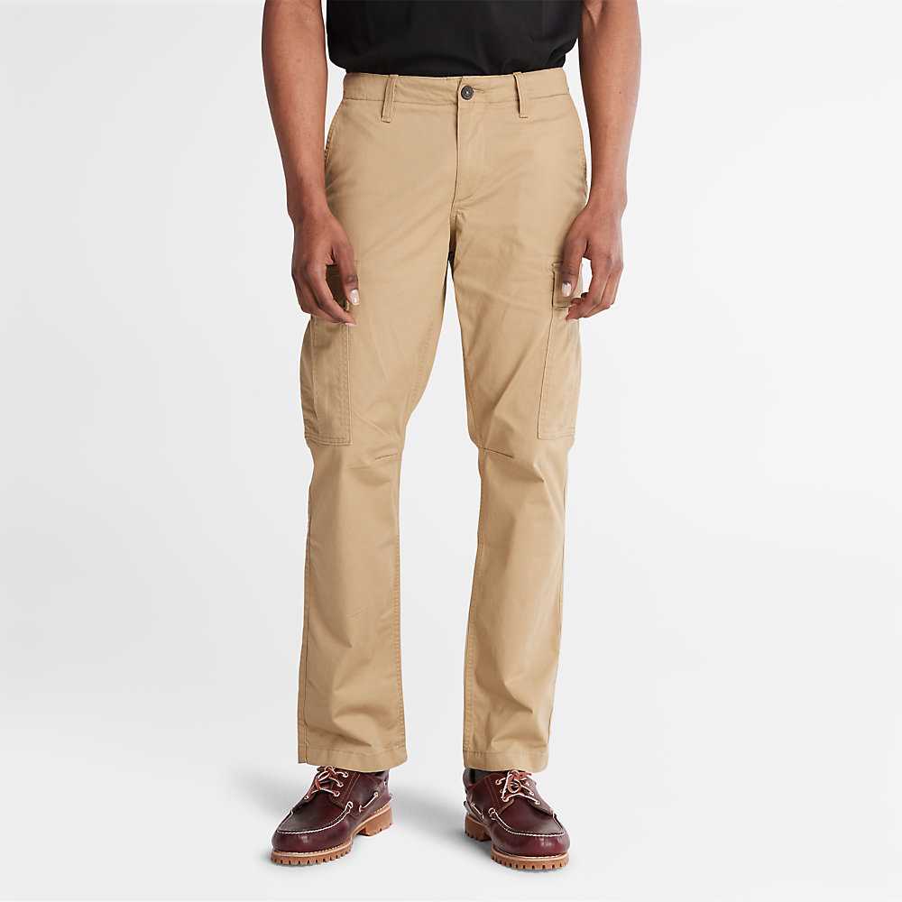 Khaki Men's Timberland Squam Lake Cargo Pants | Israel-5760328