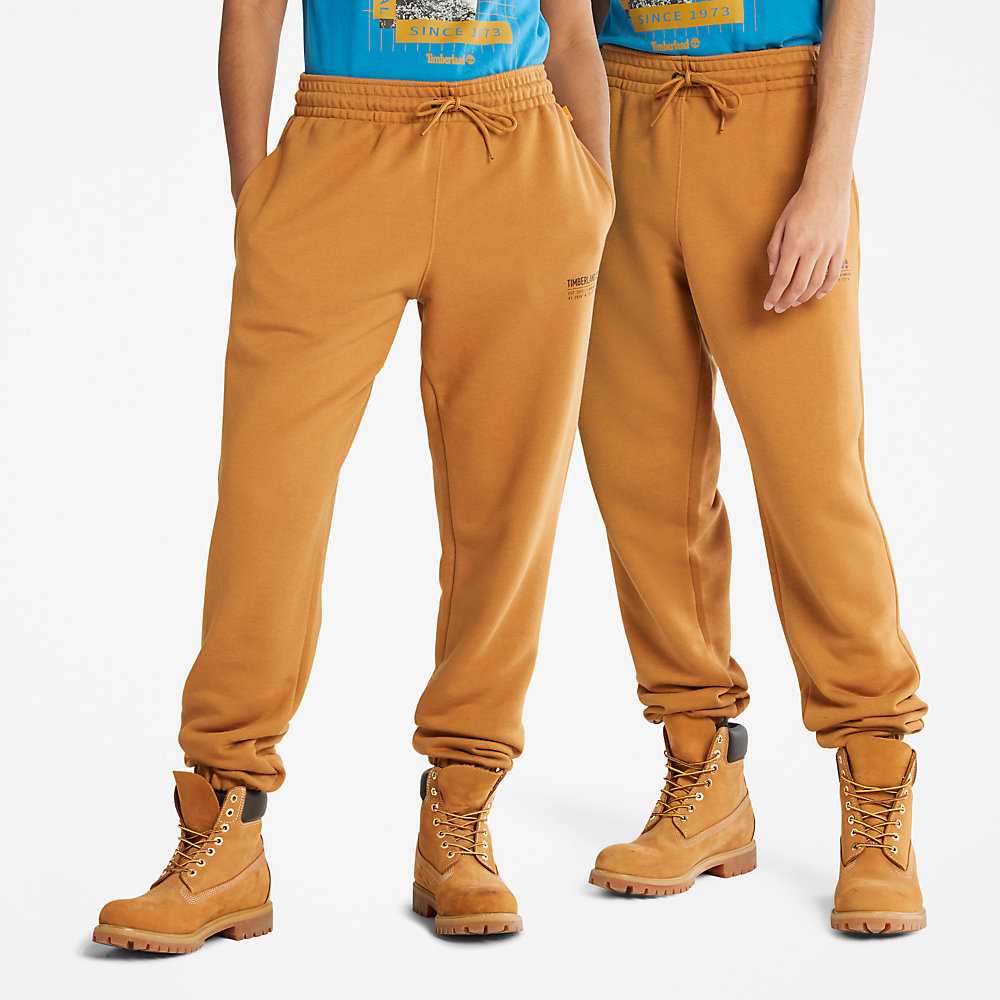 Light Brown Men's Timberland Luxe Comfort Essentials Refibra™ Track Pants | Israel-5814093