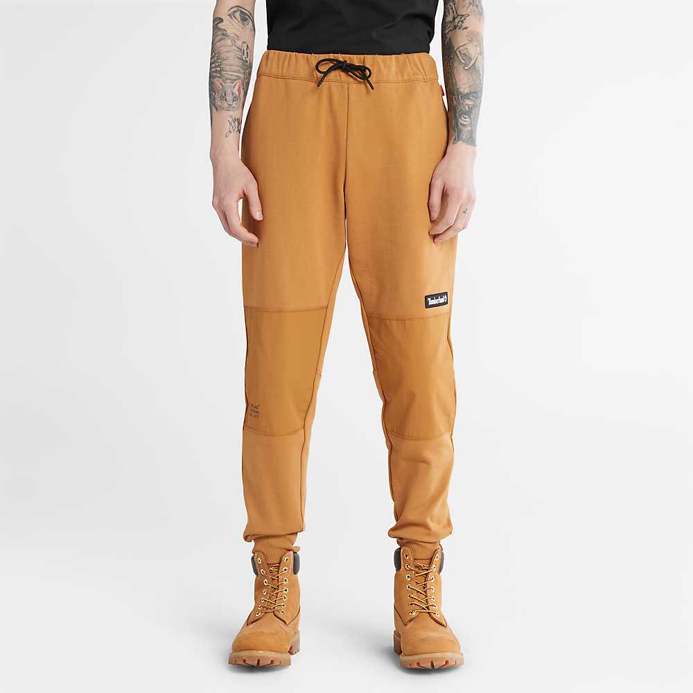 Light Brown Men's Timberland Tonal Knee Track Pants | Israel-0768451