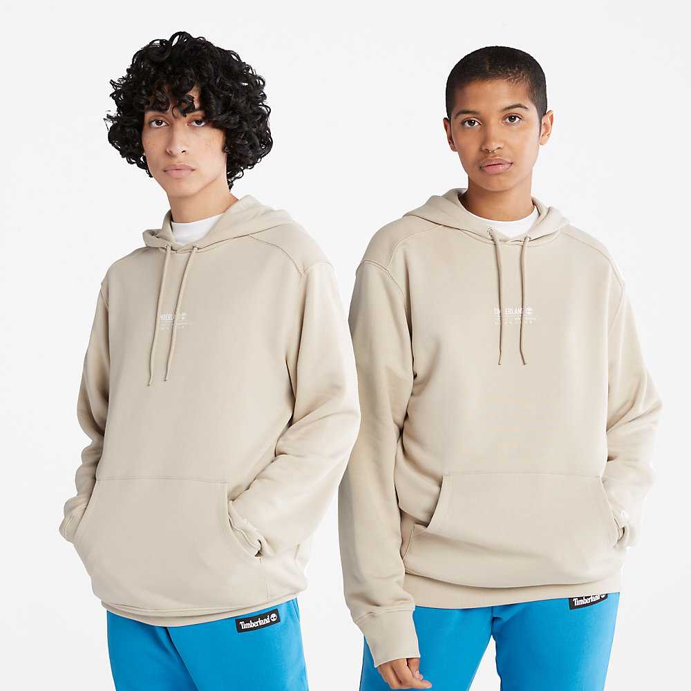 Light Grey Men's Timberland All Gender Luxe Comfort Essentials Refibra™ Hoodie | Israel-8209351