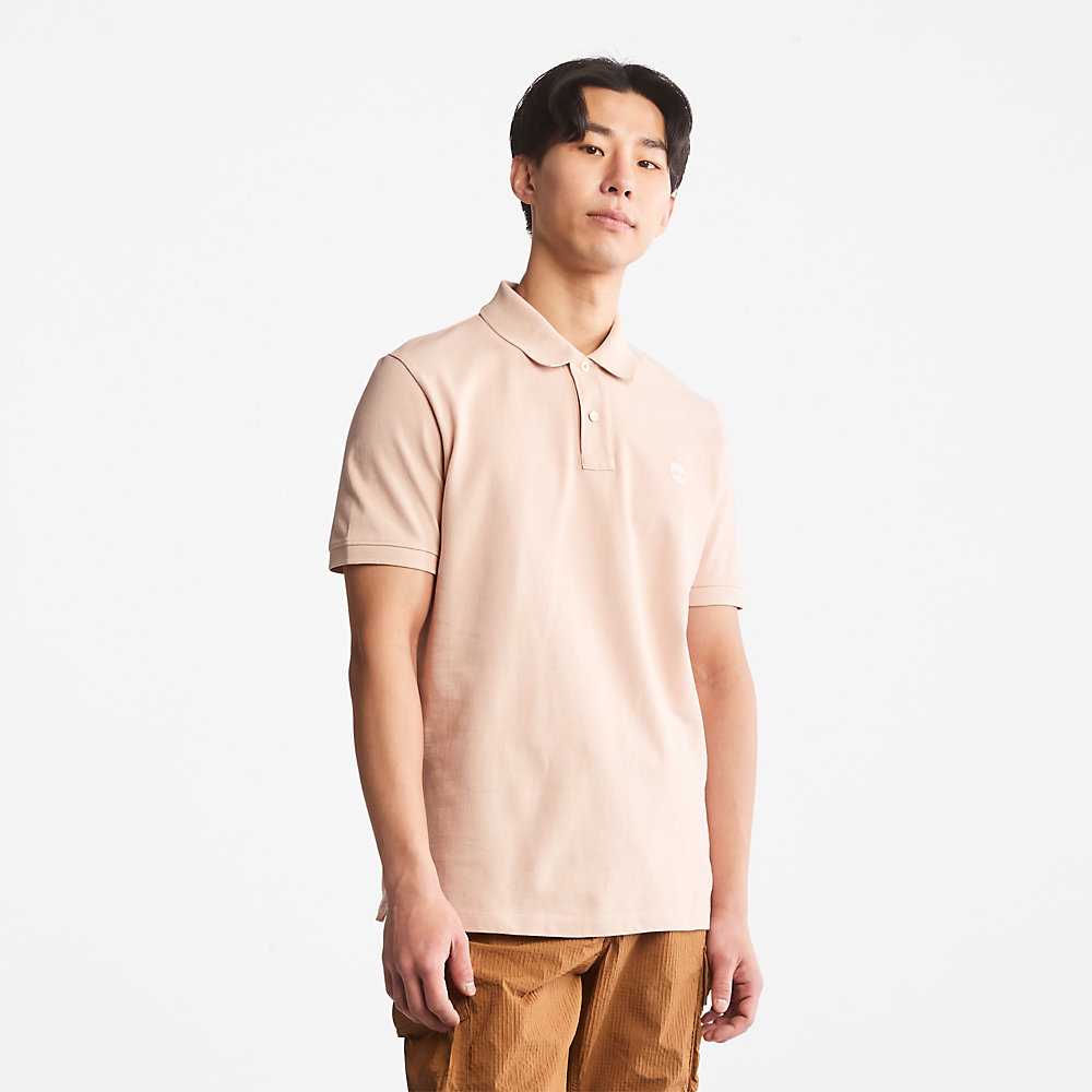 Light Pink Men's Timberland Millers River Polo Shirts | Israel-6429780