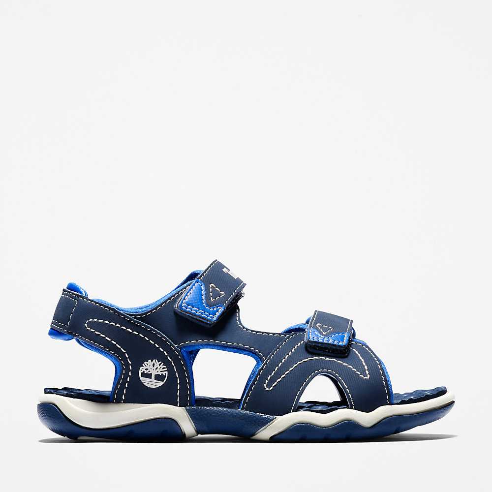 Navy/Blue Kids' Timberland Adventure Seeker Sandals | Israel-4219649