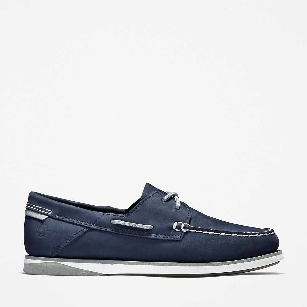 Navy Men's Timberland Atlantis Break Boat Shoes | Israel-4530827