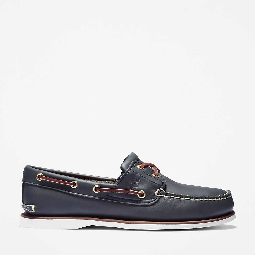 Navy Men's Timberland Classic Boat Shoes | Israel-8320796