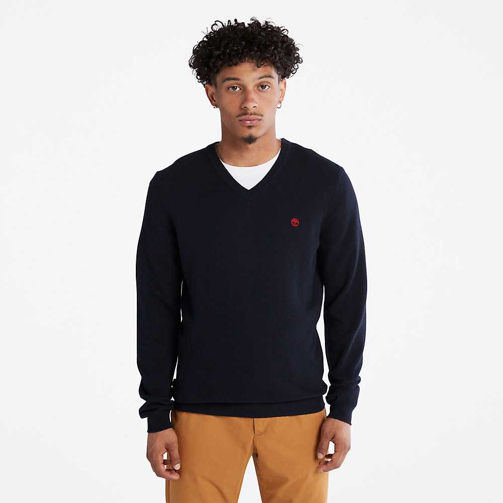 Navy Men's Timberland Cohas Sweaters | Israel-7248095