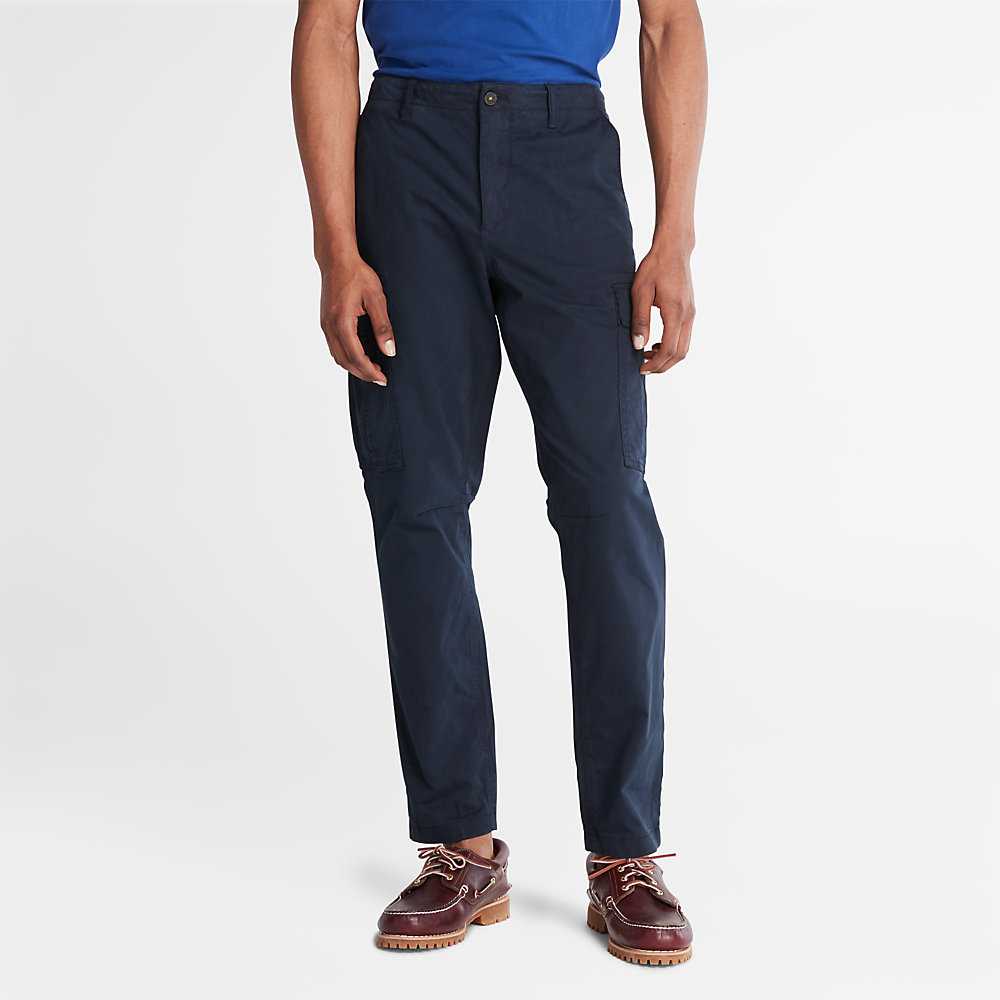 Navy Men's Timberland Core Twill Cargo Pants | Israel-6512843