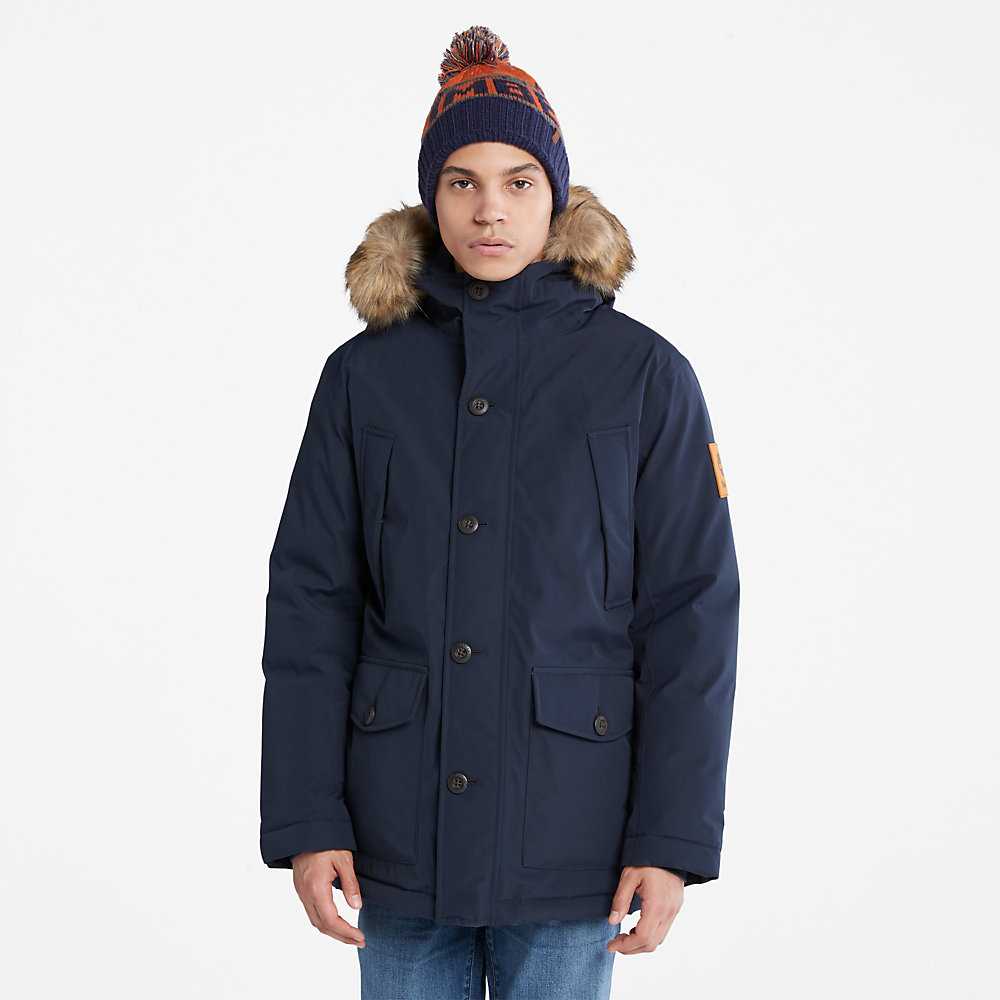 Navy Men's Timberland Scar Ridge Parka Jackets | Israel-3894126