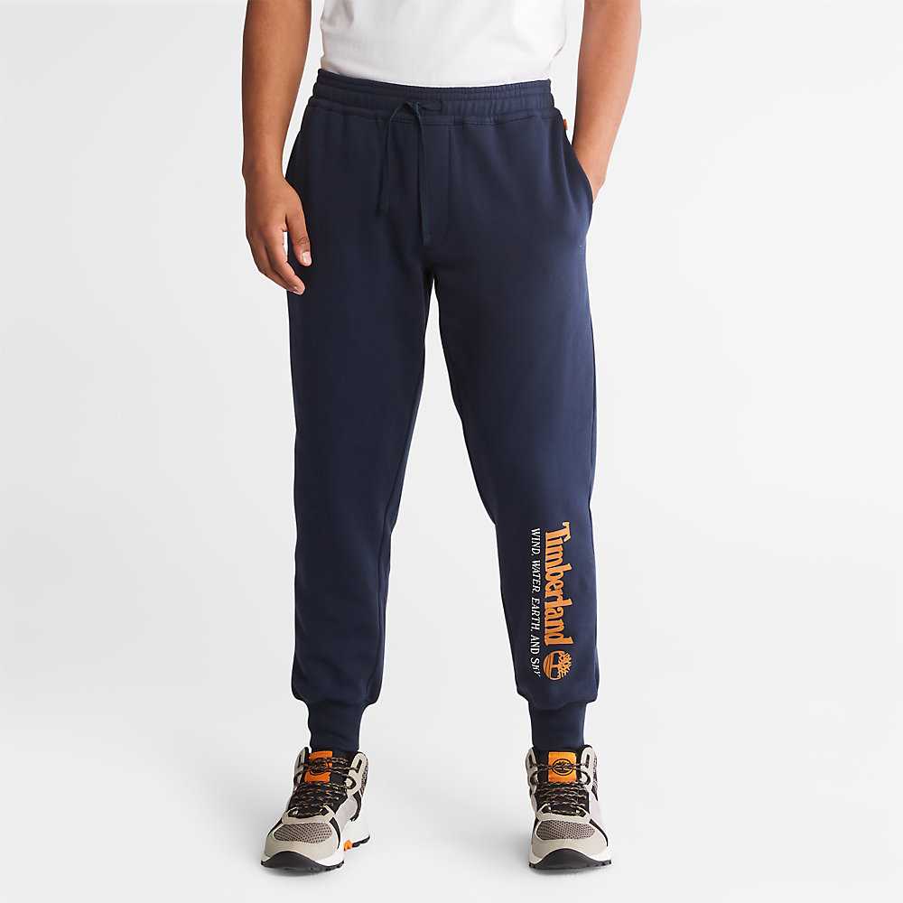 Navy Men's Timberland Wind Water Earth And Sky Sweatpants | Israel-9128603