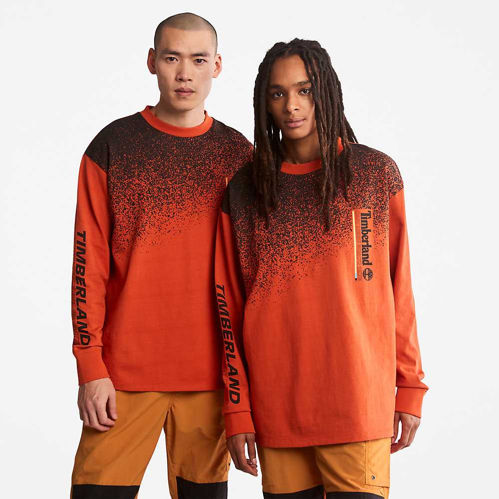 Orange Men's Timberland Outdoor Archive T Shirts | Israel-8904523