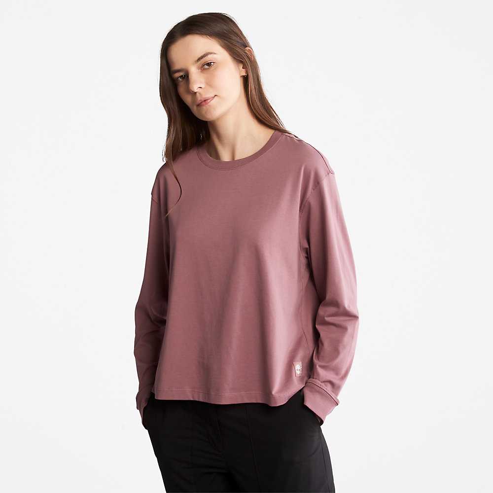 Pink Women's Timberland Anti-Odour Supima® T Shirts | Israel-8641253