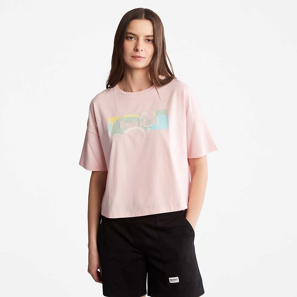 Pink Women's Timberland Pastel T Shirts | Israel-5641982