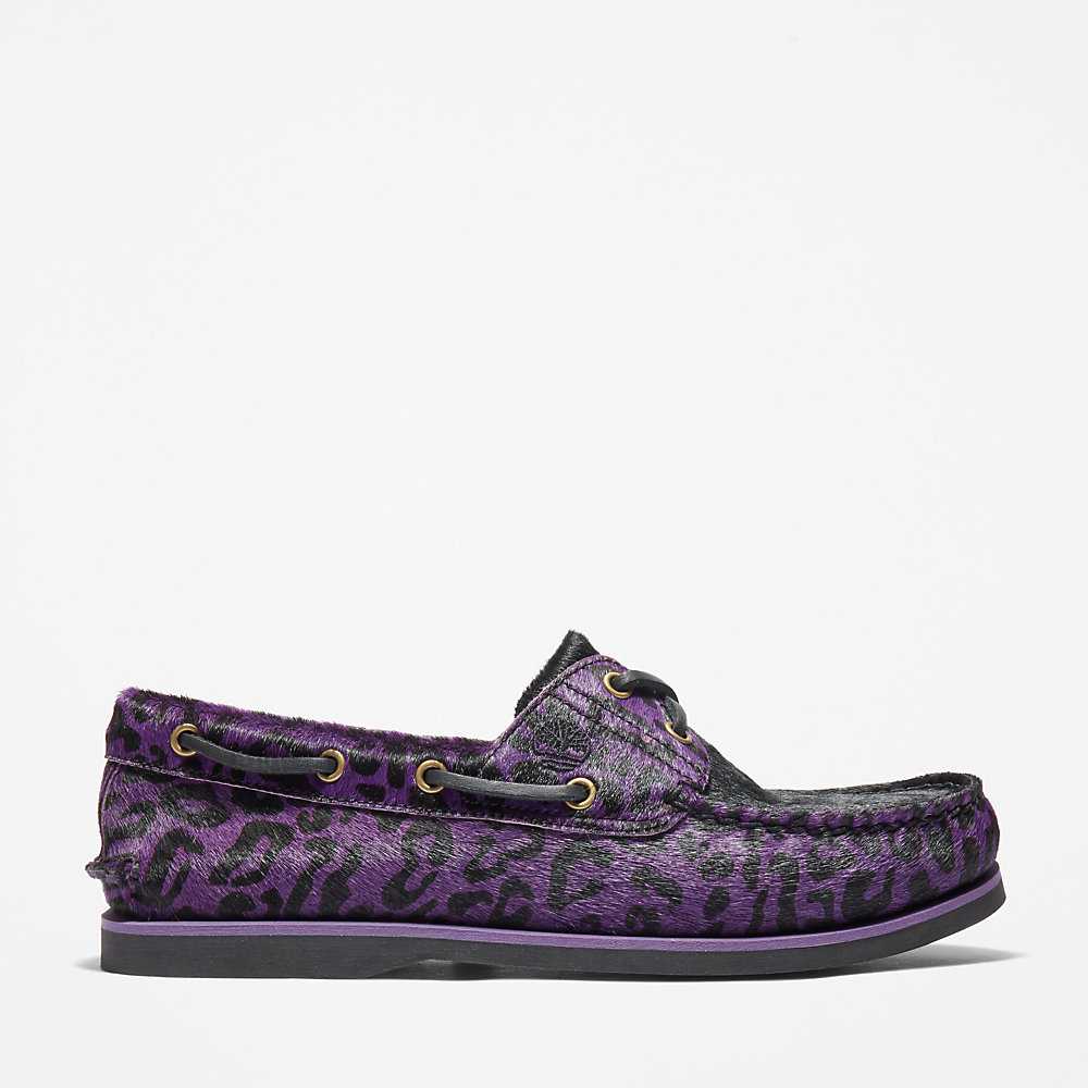 Purple Men's Timberland Classic 2-Eye Boat Shoes | Israel-7965081