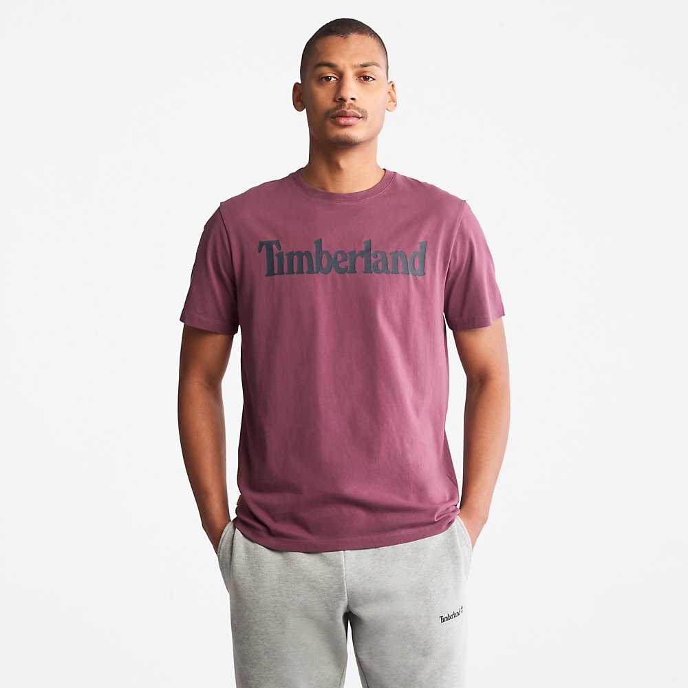 Purple Men's Timberland Kennebec River T Shirts | Israel-5498360