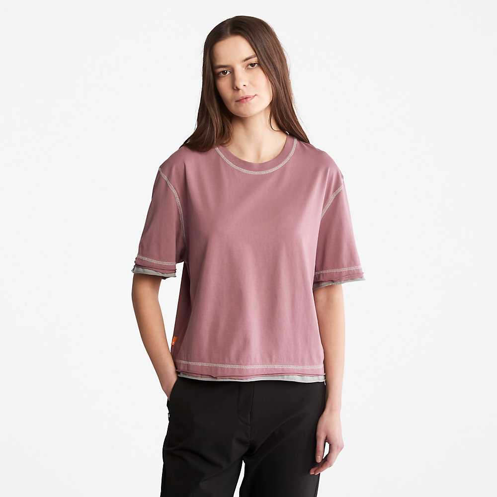 Purple Women's Timberland Anti-Odour Supima® T Shirts | Israel-8341590