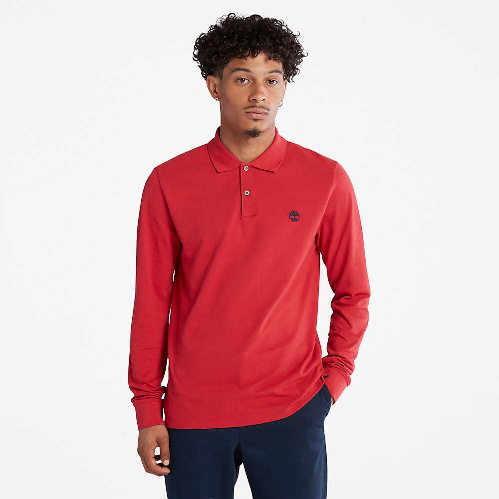 Red Men's Timberland Millers River Polo Shirts | Israel-2046987