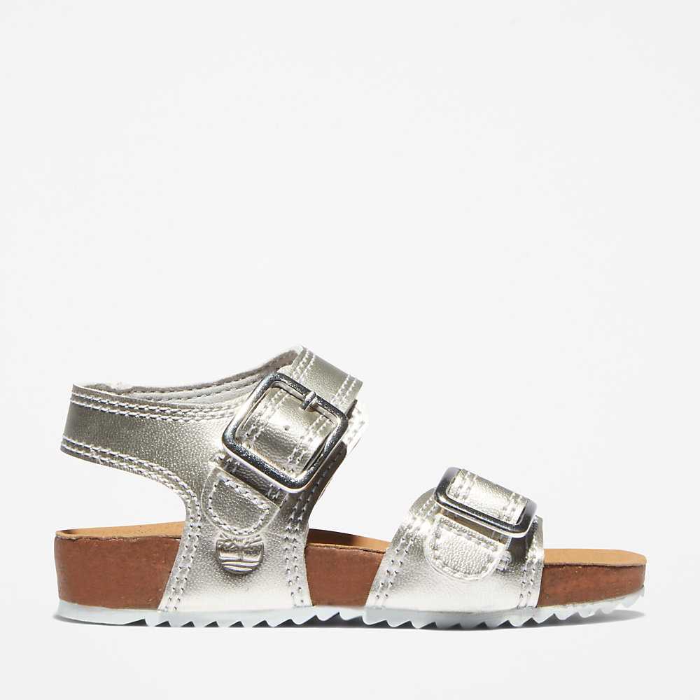 Silver Kids' Timberland Castle Island Sandals | Israel-0981372