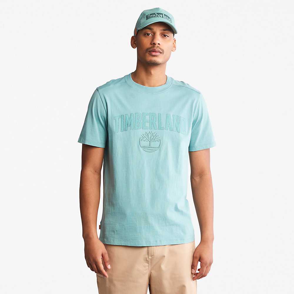 Turquoise Men's Timberland Earthkeepers T Shirts | Israel-0142376