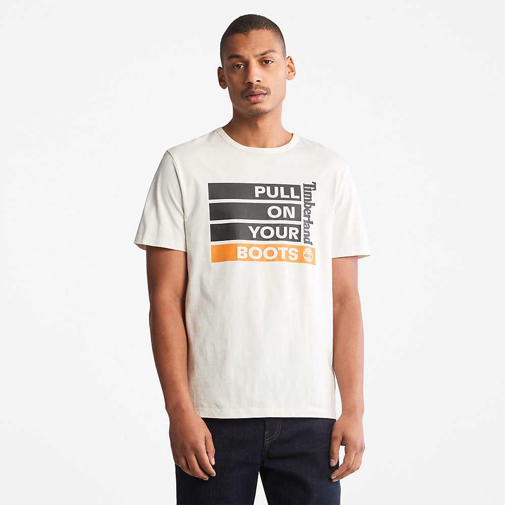 White Men's Timberland Earthkeepers T Shirts | Israel-6074392