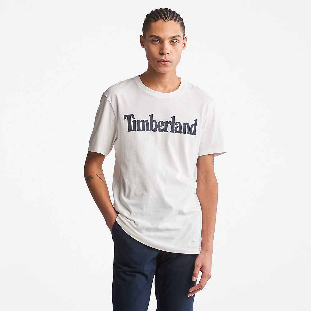 White Men's Timberland Kennebec River T Shirts | Israel-5086192